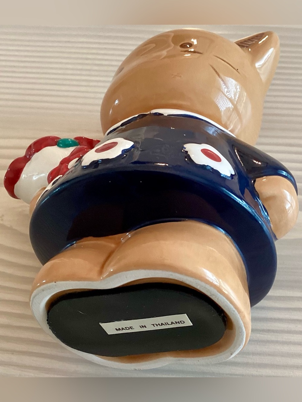 Vintage 1996 Sanrio Winkipinki Pinkiwinki Ceramic Cat Coin Piggy Bank Rare - Picture 6 of 7